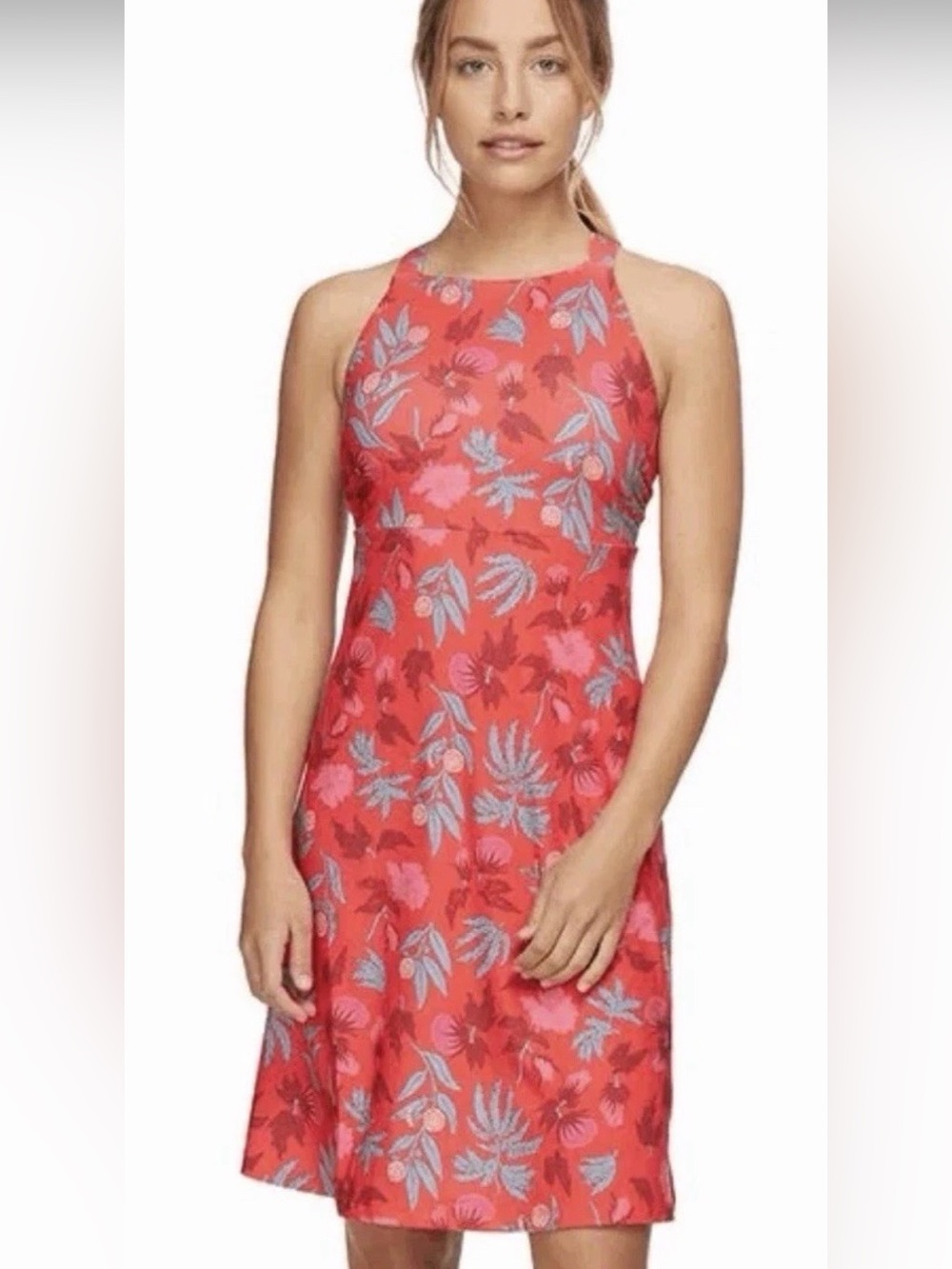 Patagonia Magnolia Spring Floral Dress Twist Back Tropical Summer Sz M 58366